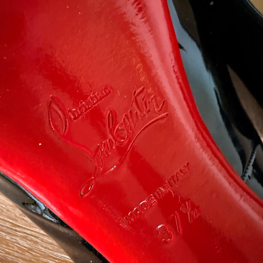 Christian Louboutin Black Heels with Red Soles - Picture 5 of 5